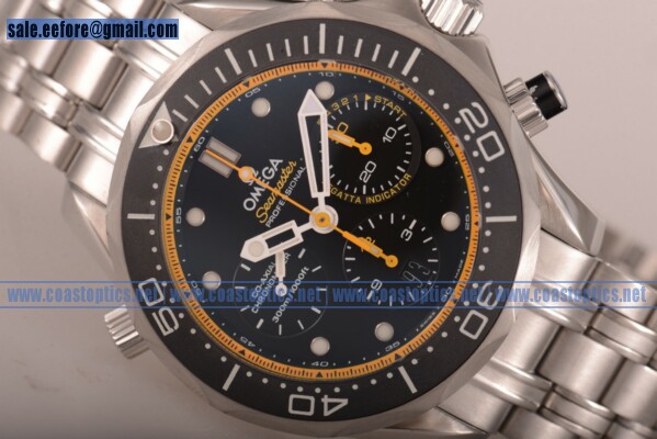 Replica Omega Seamaster Diver 300M Co-Axial Chrono Watch Steel 212.30.44.50.01.002