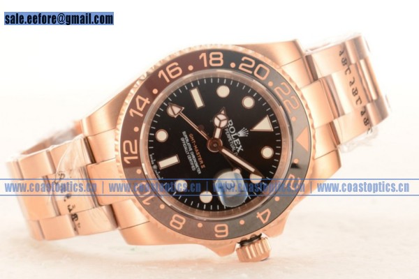 Best Replica Rolex GMT-Master II Watch Rose Gold 126715 CHNRR