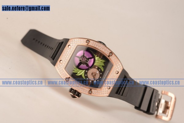 1:1 Replica Richard Mille RM19-02 Tourbillon Fleur Watch Rose Gold RM19-02