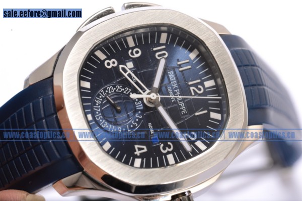 Perfect Replica Patek Philippe Aquanaut Travel Time Watch Steel 5164A-002 - Click Image to Close