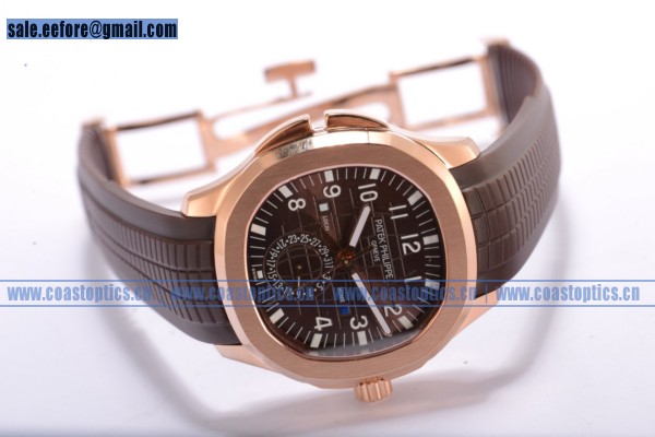 1:1 Perfect Replica Patek Philippe Aquanaut Travel Time Watch Rose Gold 5164A-001
