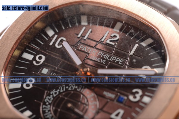 1:1 Perfect Replica Patek Philippe Aquanaut Travel Time Watch Rose Gold 5164A-001 - Click Image to Close