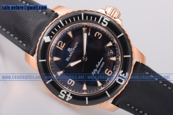 BlancPain Fifty Fathoms Watch 1:1 Clone Rose Gold 5015-1130-53 (NOOB)