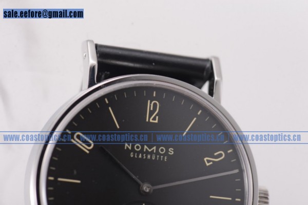 Nomos Best Replica Glashutte Tangente 38 Watch Steel 123B Black Dial - Click Image to Close