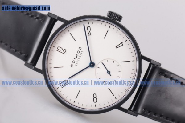 Nomos Glashutte Tangente 33 Watch PVD 122B White Dial Best Replica Leather Strap
