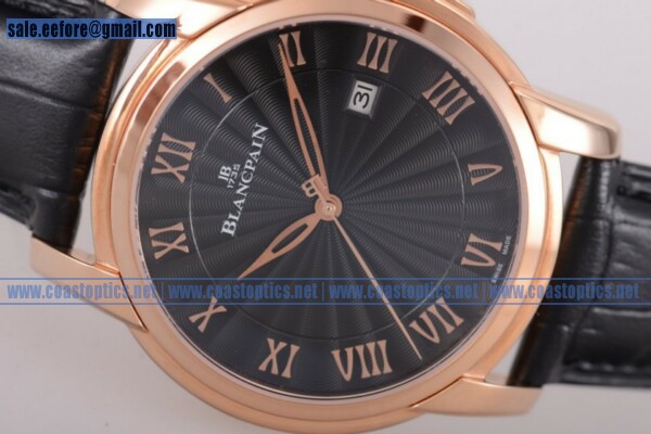 Perfect Replica BlancPain Villeret Ultraplate Remontage Automatique Watch Rose Gold 6651-3630-55B