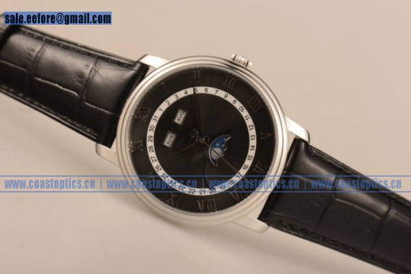 Perfect Replica BlancPain Villeret Moonphase & Complete Calendar Watch Steel 6263-1127a-55 (AAAF)