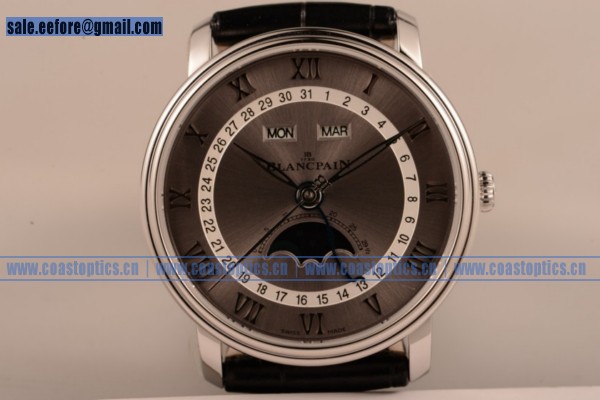 1:1 Replica BlancPain Villeret Watch Steel 6654-1127-55Gre (AAAF) - Click Image to Close