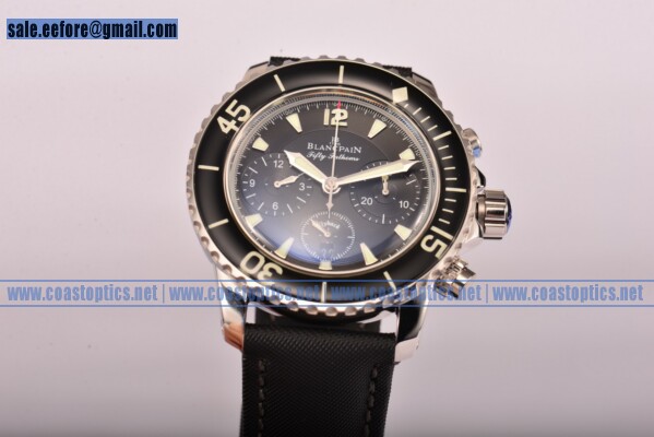 Blancpain 1:1 Replica Fifty Fathoms Chrono Watch Steel 5085F-1130-52 - Click Image to Close
