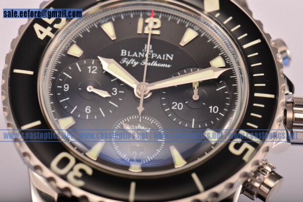 Blancpain 1:1 Replica Fifty Fathoms Chrono Watch Steel 5085F-1130-52 - Click Image to Close