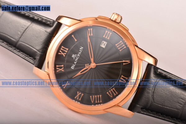 Best Replica Blancpain Villeret Ultraplate Remontage Automatique Watch Rose Gold 6651-3630-55B