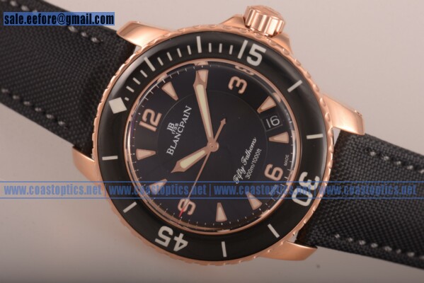 Blancpain Fifty Fathoms 1:1 Clone Watch Rose Gold 5015-1130-53