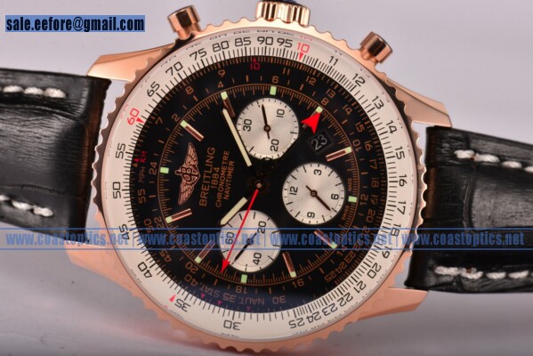 Breitling Navitimer GMT Perfect Replica Watch Rose Gold rb044121/bd30-1ltf