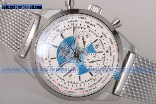 Breitling Transocean Perfect Replica Chronograph Unitime Watch Steel AB0510U0-A732SS