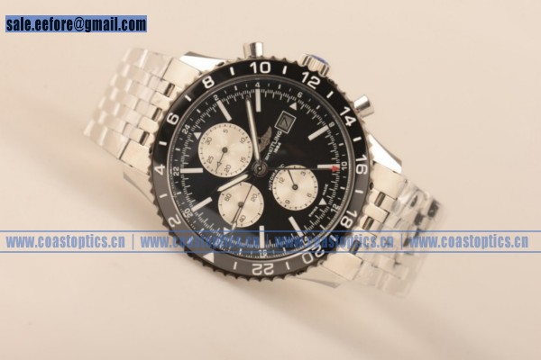 Perfect Replica Breitling Chronoliner Chrono Watch Steel Ceramic Bezel Y2431012.BE10.443A