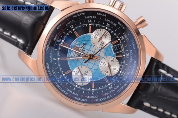 Breitling Transocean Chronograph Unitime Chrono Perfect Replica Watch Rose Gold AB0510U4/BB63 (GF)