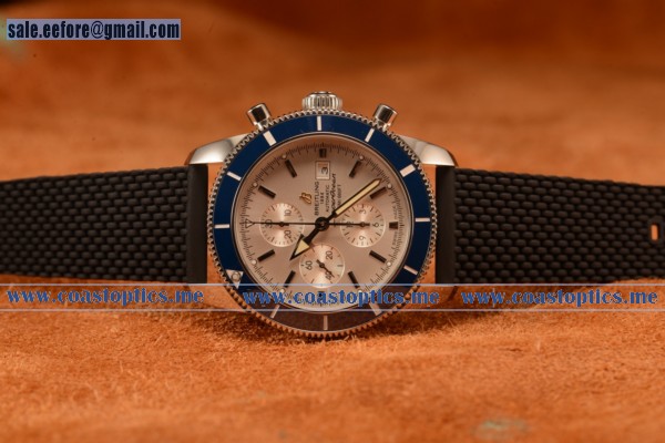Breitling Superocean Heritage Chronograph Blue Ceramic Bezel Steel Watch -a13313121g1c1