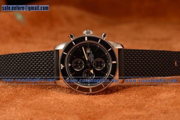 Breitling Superocean Heritage Chronograph Black Ceramic Bezel Steel Watch -a13313161b1a1