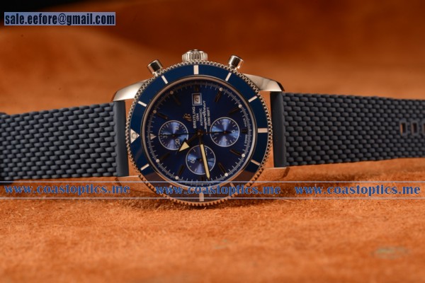 Breitling Superocean Heritage Chronograph Blue Ceramic Bezel Steel Watch -a13313161c1a1