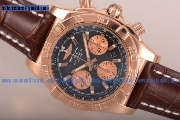 Breitling Perfect Replica Chronomat B01 Chrono Watch Rose Gold HB011012