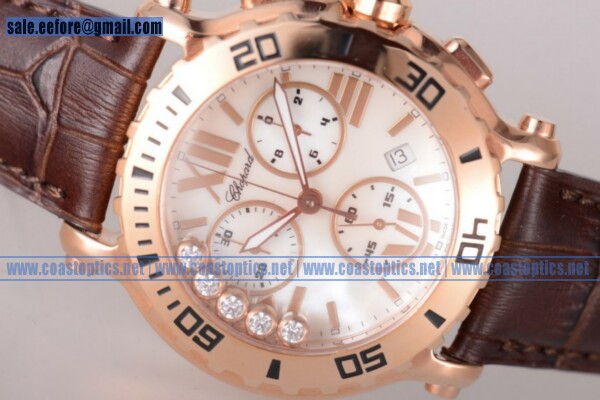 1:1 Replica Chopard Happy Sport Chrono Watch Rose Gold 283583-5001