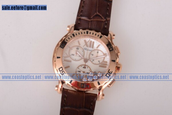 1:1 Replica Chopard Happy Sport Chrono Watch Rose Gold 283583-5001 - Click Image to Close