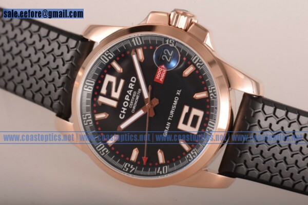 Replica Chopard Happy Sport Watch Rose Gold Case 161264-5001D
