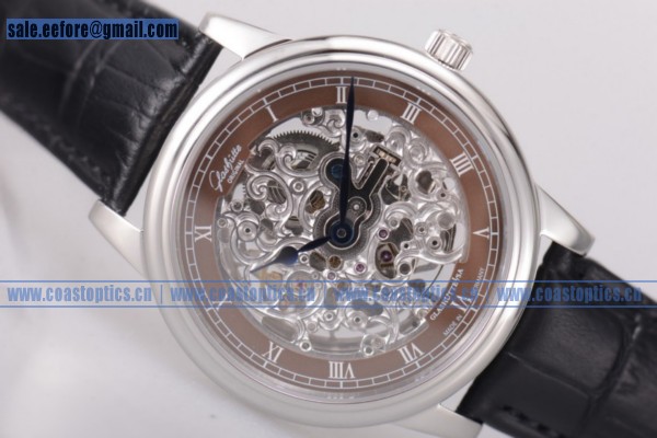 Glashutte Senator Skeletonized Edition Watch Steel Brown 1-49-18-01-05-36 Replica