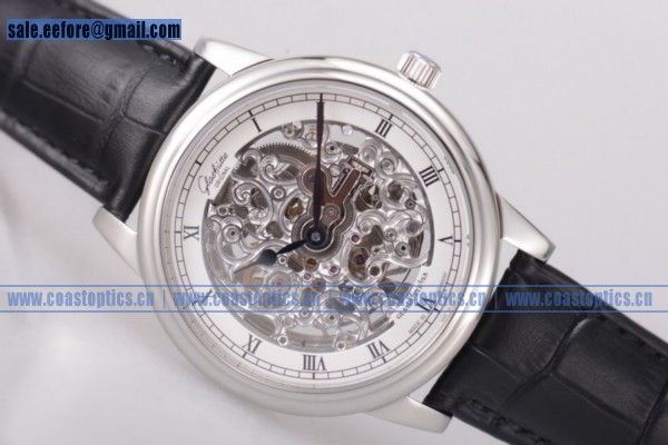 Glashutte Replica Senator Skeletonized Edition Watch Steel White 1-49-18-01-05-38