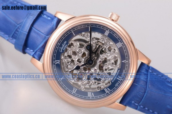 Replica Glashutte Senator Skeletonized Edition Watch Rose Gold 1-49-18-01-05-35