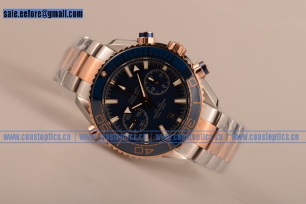 1:1 Replica Omega Planet Ocean 600M Co-Axial Master Chronometer Chrono Watch Two Tone 215.20.46.51.03.001 (EF)