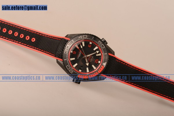 Perfect Replica Omega Seamaster Planet Ocean GMT Deep Black Watch PVD 215.92.46.22.01.003 (EF)