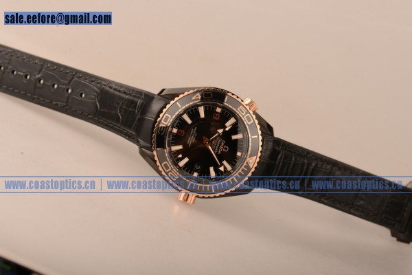 Perfect Replica Omega Seamaster Planet Ocean Deep Black GMT Watch PVD 215.63.46.22.01.001 (EF)