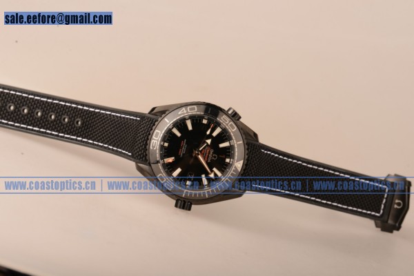 Perfect Replica Omega Seamaster Planet Ocean GMT "Deep Black" Watch PVD 215.92.46.22.01.001 (EF)