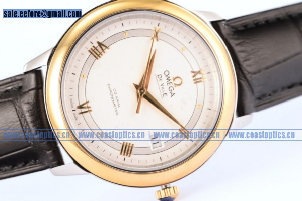 Best Replica Omega De Ville Prestige Co-Axial Watch Yellow Gold 424.20.40.20.02.001L (YF)