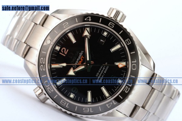 1:1 Clone Omega Seamaster Planet Ocean 600M Co-axial GMT Watch Steel 232.30.44.22.01.001(KW)