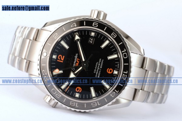 1:1 Perfect Replica Omega Seamaster Planet Ocean 600M Co-axial GMT Watch Steel 232.30.44.22.01.002(KW)