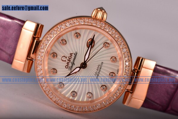 Omega Deville Ladymatic Watch Rose Gold 425.68.34.20.55.004 (V6) Perfect Replica
