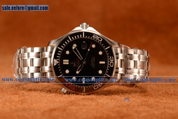 Omega Seamaster 300m Swiss Eta 2824 Automatic Steel Case With Black Dial And Ceramic Bezel 007 Limited Edition