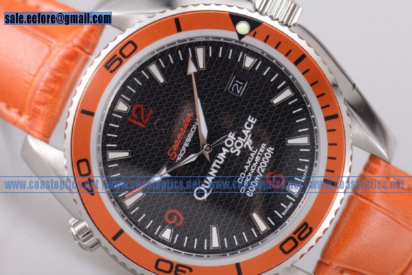 Omega Seamaster Planet Ocean Quantum Of Solace 007 James Bond Orange Replica Watch Steel 232.32.42.21.01.006