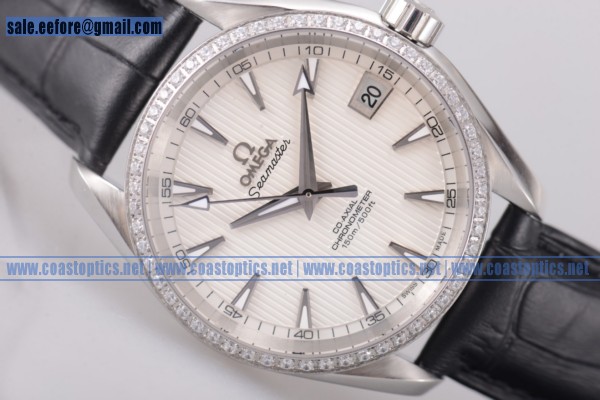 Omega Seamaster Aqua Terra 150 M Co-Axial Watch Steel Diamonds Bezel Perfect Replica 231.13.39.21.02.001D(EF)