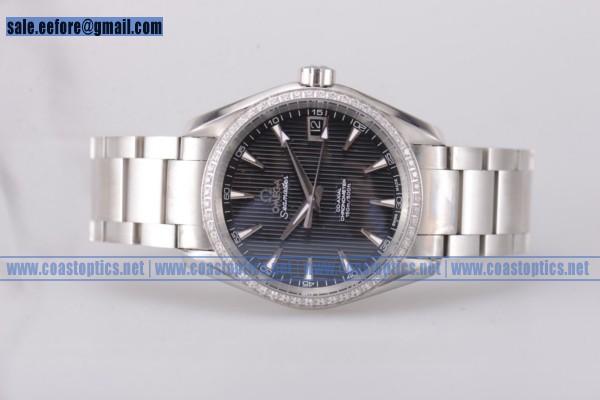 Omega Seamaster Aqua Terra 150 M Co-Axial Perfect Replica Watch Full Steel Diamonds Bezel 231.10.39.21.01.002D (EF) - Click Image to Close