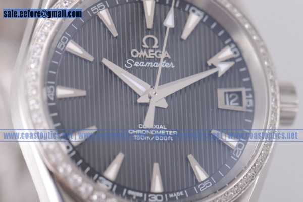 Omega Seamaster Aqua Terra 150 M Co-Axial Perfect Replica Watch Full Steel Diamonds Bezel 231.10.39.21.01.002D (EF) - Click Image to Close