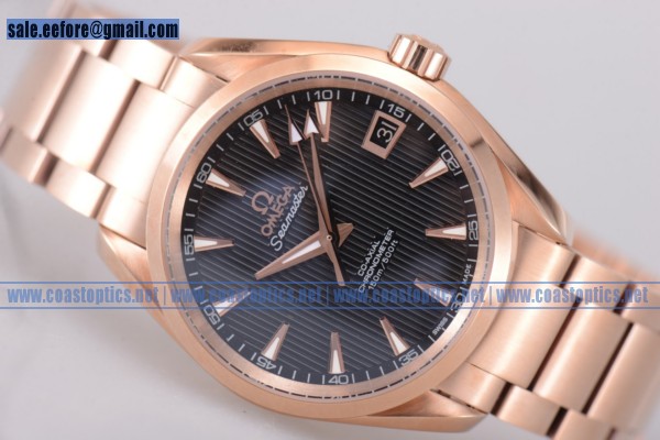 Omega Seamaster Aqua Terra 150 M Co-Axial Perfect Replica Watch Full Rose Gold 231.50.39.21.06.003 (EF)