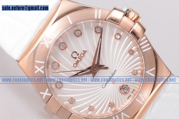 Omega Constellation Ladies Replica Watch Rose Gold 123.53.35.60.52.001