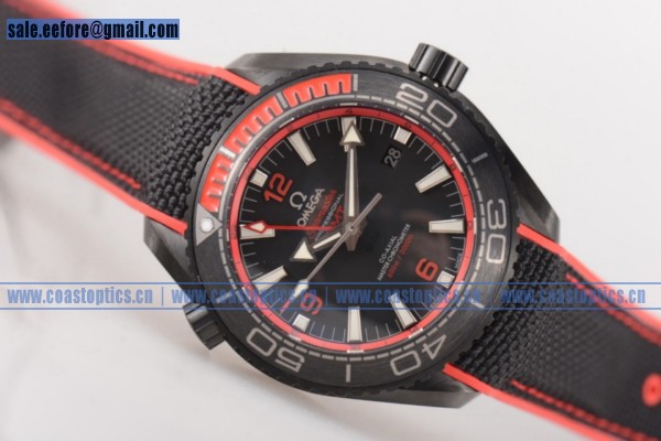 Omega Seamaster Planet Ocean GMT Deep Black Perfect Replica Watch PVD 215.92.46.22.01.003 (EF)