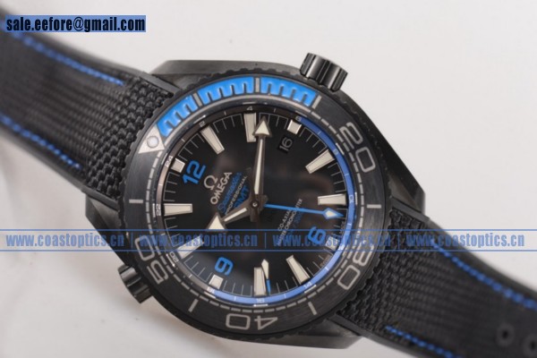 Omega Seamaster Planet Ocean GMT Deep Black Watch Perfect Replica PVD 215.92.46.22.01.002 (EF)