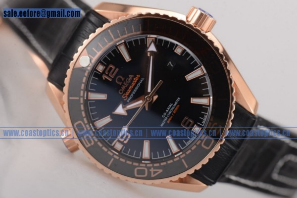 Omega Seamaster Planet Ocean 600M Watch Perfect Replica Rose Gold 215.63.46.22.01.004 (EF)