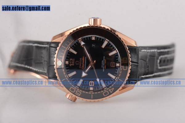 Omega Seamaster Planet Ocean 600M Watch Perfect Replica Rose Gold 215.63.46.22.01.004 (EF)