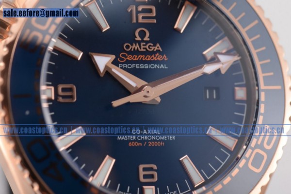 Omega Seamaster Planet Ocean 600M Perfect Replica Watch Rose Gold 215.63.46.22.01.006 (EF)